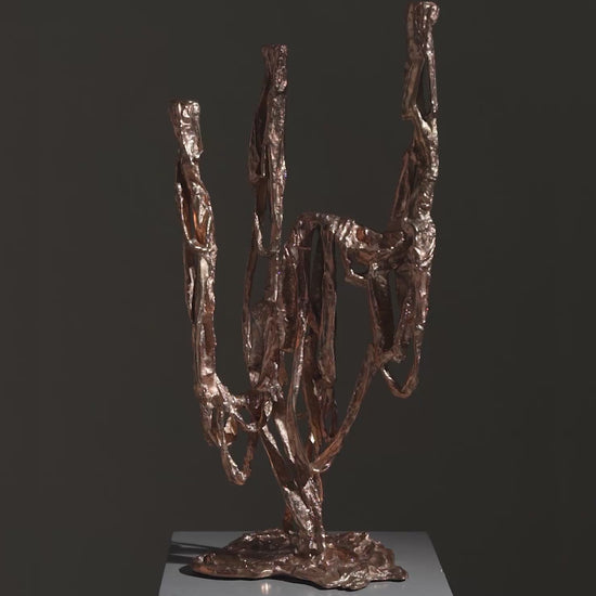 Golden Banyan Candelabra in brass