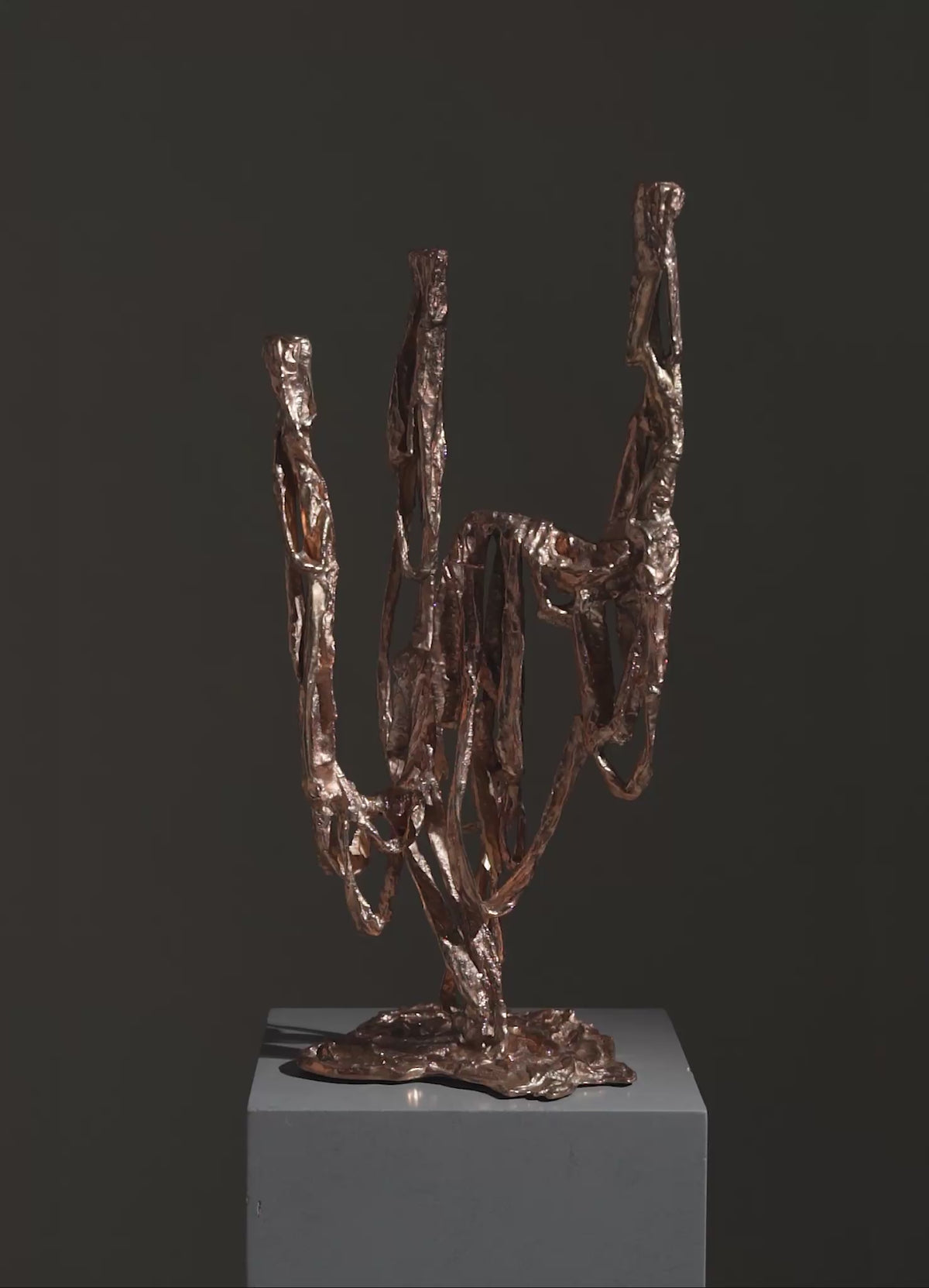 Golden Banyan Candelabra in brass