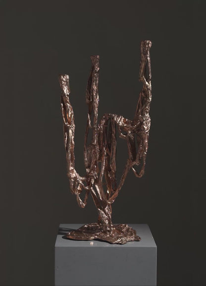 Golden Banyan Candelabra in brass