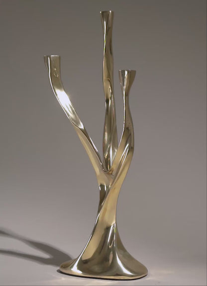 Under The Banyan Gold Candle Stand Small